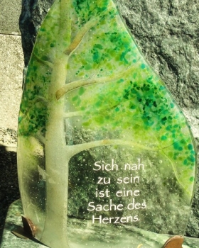 Kerzenglas, Hannelore Schwarzenbacher - Steinmetzmeisterin und Bildhauerin